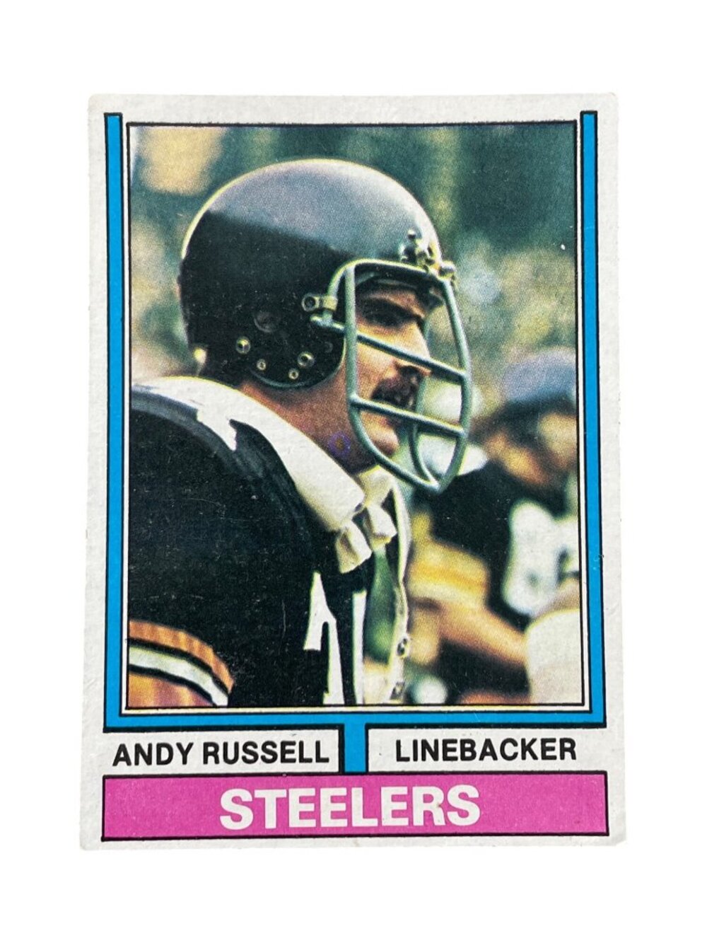 Vintage 70s Topps Andy Russell Football Card 410 Linebacker Pittsburgh Steelers